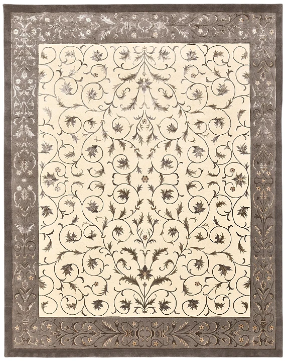Современный Тибетский ковер Gansu №1859 310x246cm из шерсти и шелка в стиле неоклассика