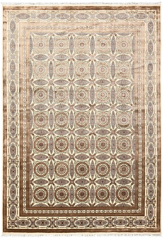 Современный Индийский ковер Empire №2875 350x248cm из шерсти и бамб. шелка в стиле неоклассика