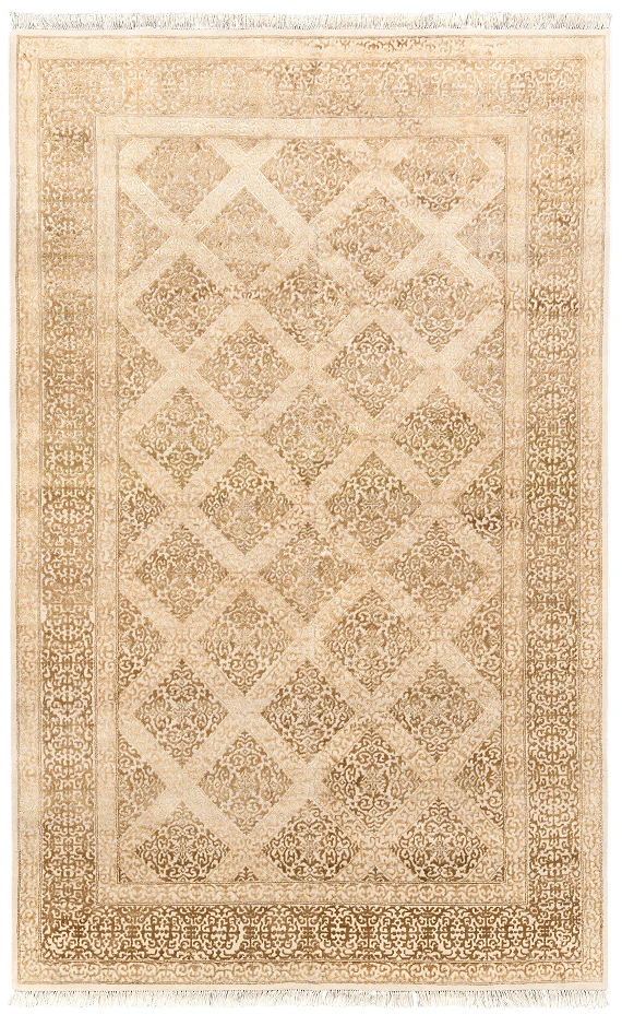 Современный Индийский ковер Empire №2134 275x174cm из шерсти и шелка в стиле неоклассика