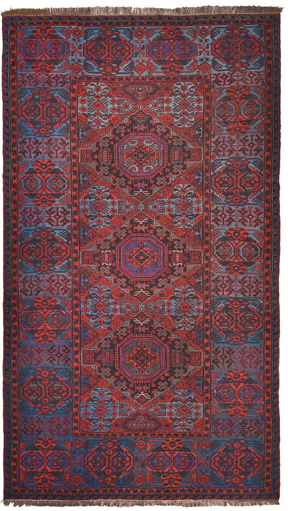 Безворсовый Дагестанский ковер Sumakh №6149 407x236cm из шерсти