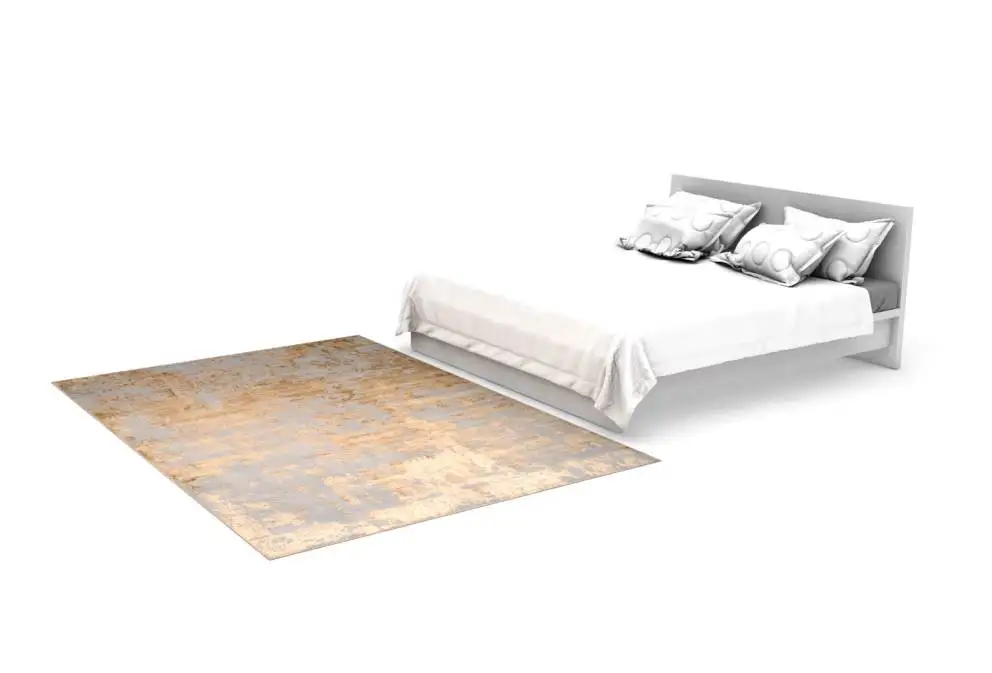 Схема 3: Ковер у спинки кровати в большой спальне