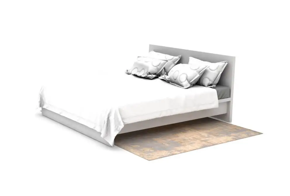 Схема 4: Прикроватный коврик рядом с кроватью