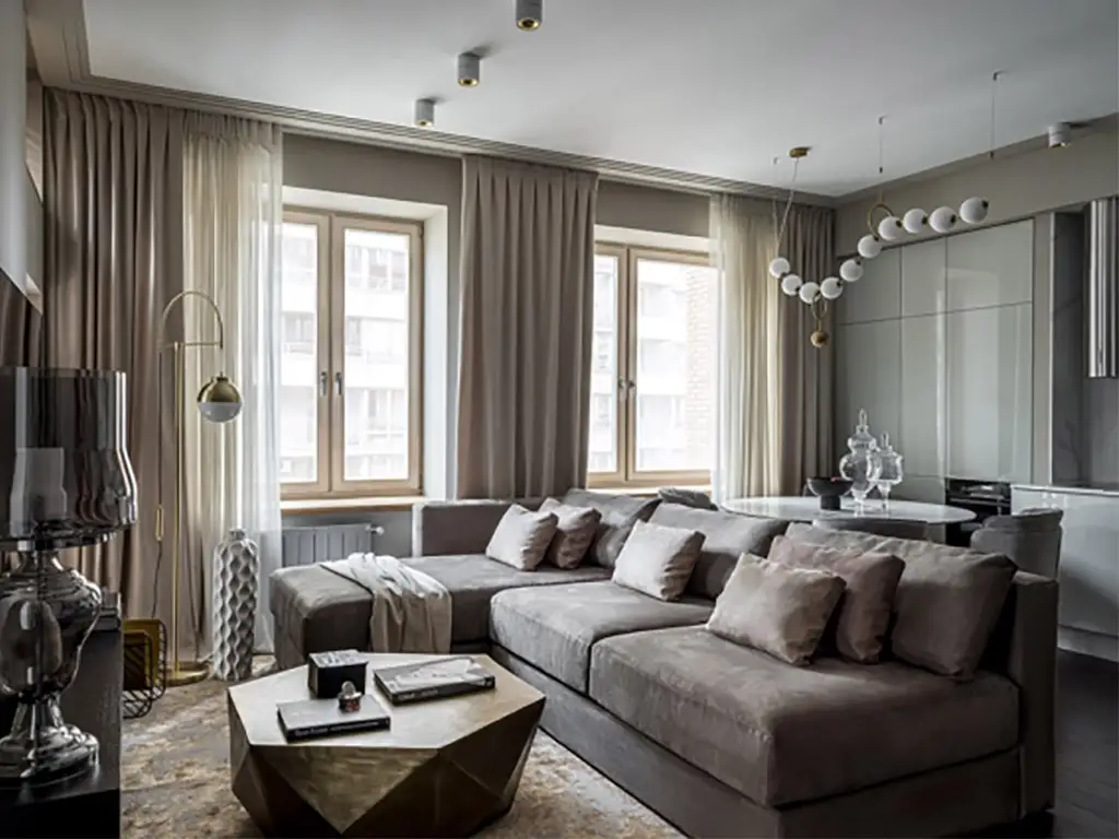 Стильный дизайнерский ковер ANSY из коллекции Aldo в зале