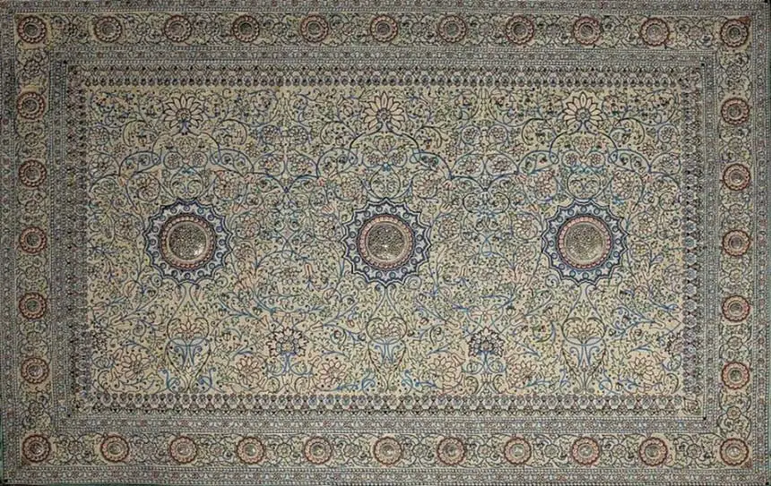 Ковер махараджи, середина XIX века Один из медальонов ковра