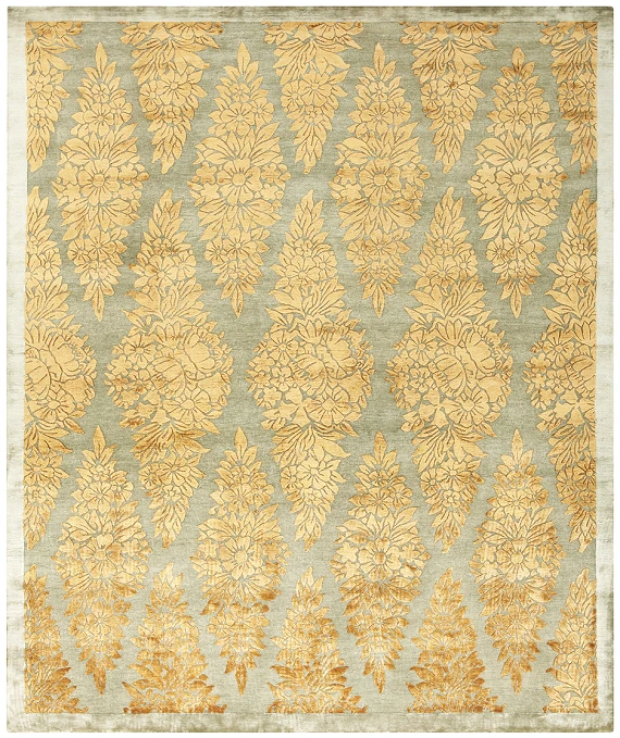 Современный Непальский ковер Bouquet №3282 305x244cm из шерсти и шелка в стиле неоклассика