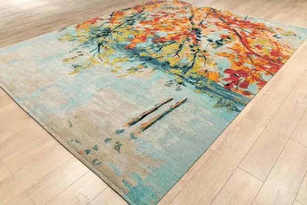 Яркий брендовый ковер AUTUMN от дизайнера Эрбиля Таскана из натуральной шерсти и шелка