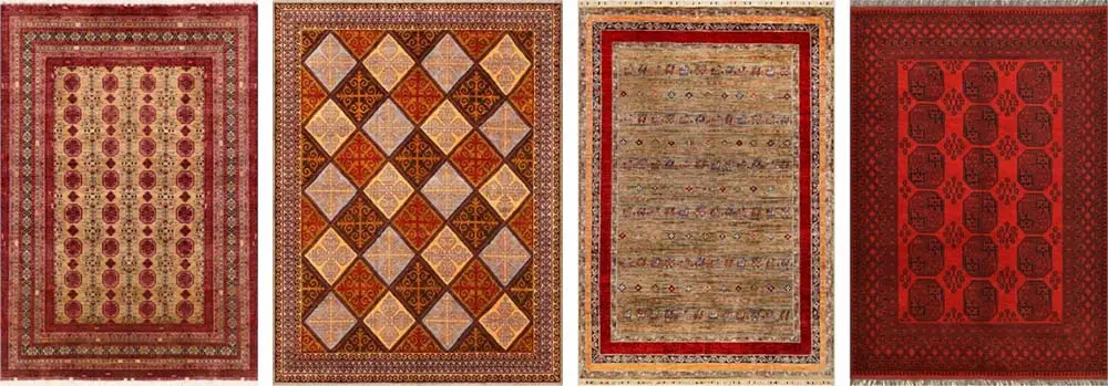 Примеры племенных ковров Средней Азии