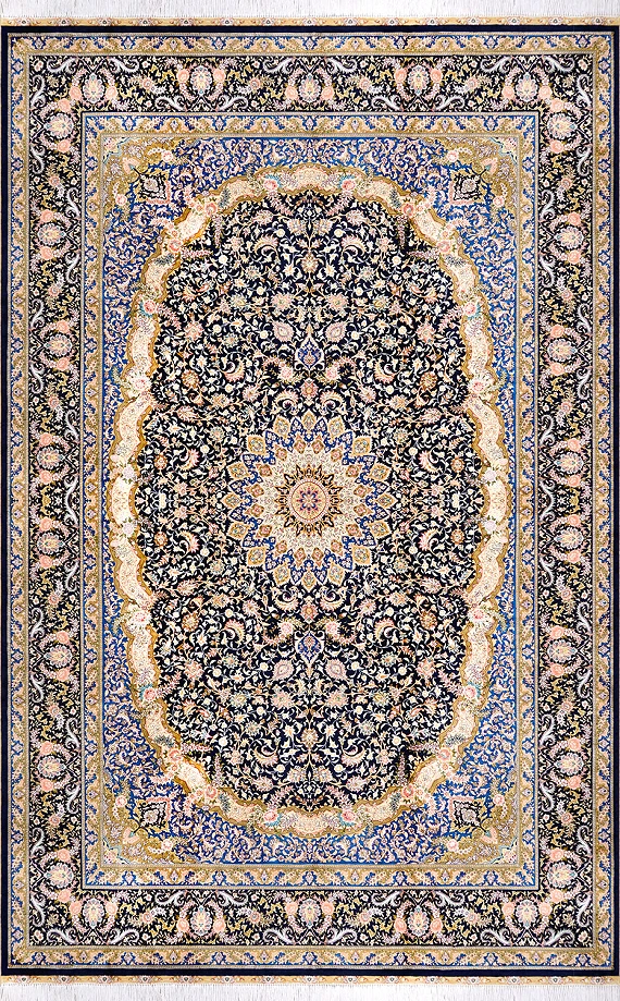 Шелковый Индийский ковер Medallion №3340 310x207cm