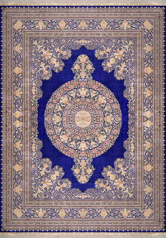 Шелковый Индийский ковер Medalion №3342 366x274cm