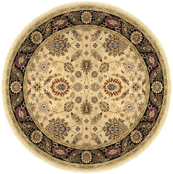 Шерстяной Индийский ковер Agra №1055 184x184cm