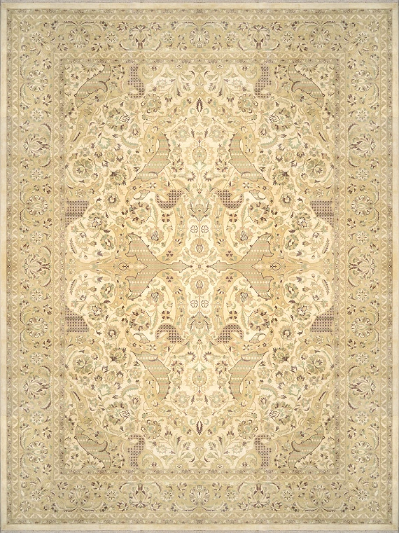 Современный Пакистанский ковер Peshavar №3378 408x301cm из шерсти в стиле неоклассика