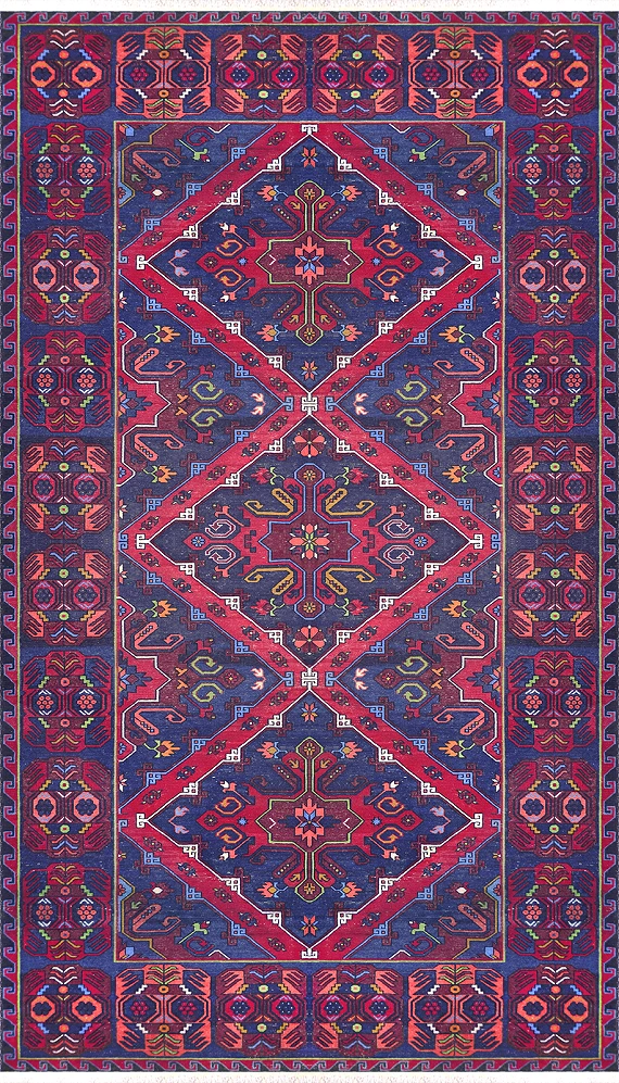 Безворсовый Дагестанский ковер Sumakh №3379 376x219cm из шерсти