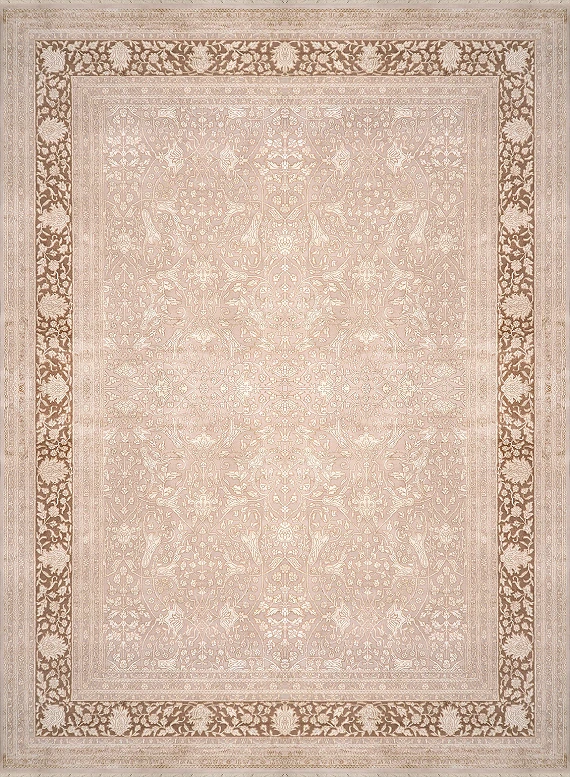 Современный Индийский ковер Rajastan Neo №3519 360x270cm из шерсти и бамб. шелка в стиле неоклассика