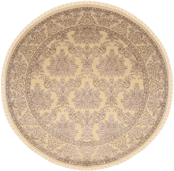 Современный Индийский ковер Damask №2020 202x202cm из шерсти и шелка в стиле неоклассика
