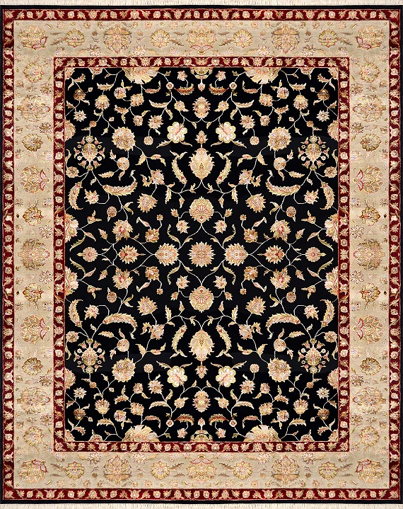 Индийский Rajastan ковер №1887 297x237cm из шелка и шерсти