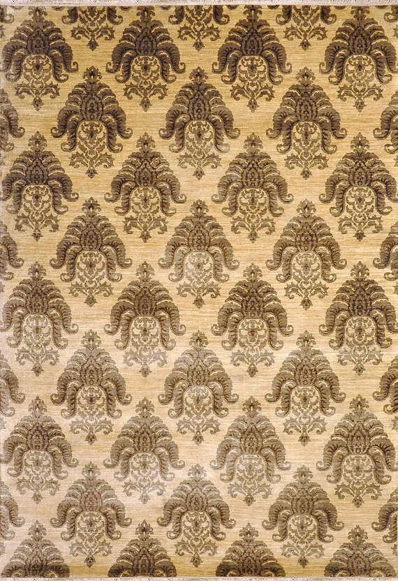 Современный Индийский ковер Arabesque №1165 268x188cm из шерсти в стиле неоклассика