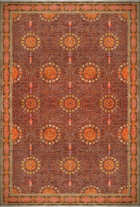 Шелковый Индийский ковер Ardebil №1643 548x366cm