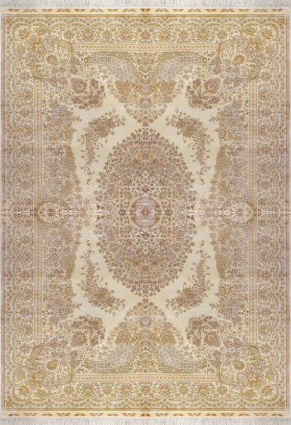 Современный Турецкий ковер Hereke №3544 271x182cm из шелка в стиле неоклассика