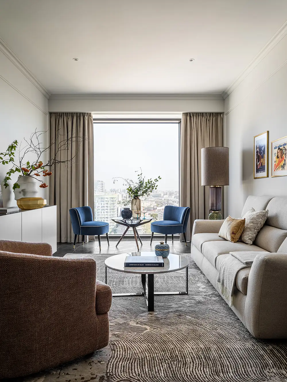 Дизайнерский ковер Trace в гостиной 