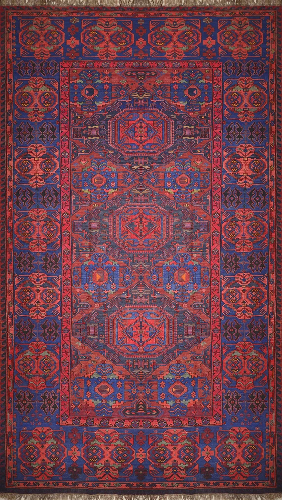 Безворсовый Дагестанский ковер Sumakh №3561 420x220cm из шерсти