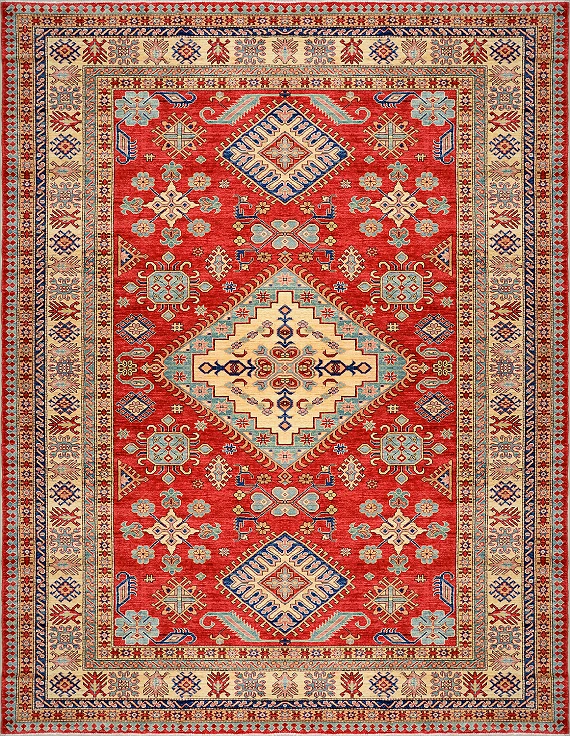 Шерстяной Азербайджанский ковер Kazakh №1524 322x250cm