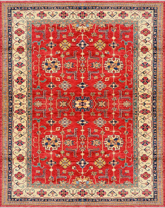 Шерстяной Азербайджанский ковер Kazakh №1523 280x224cm