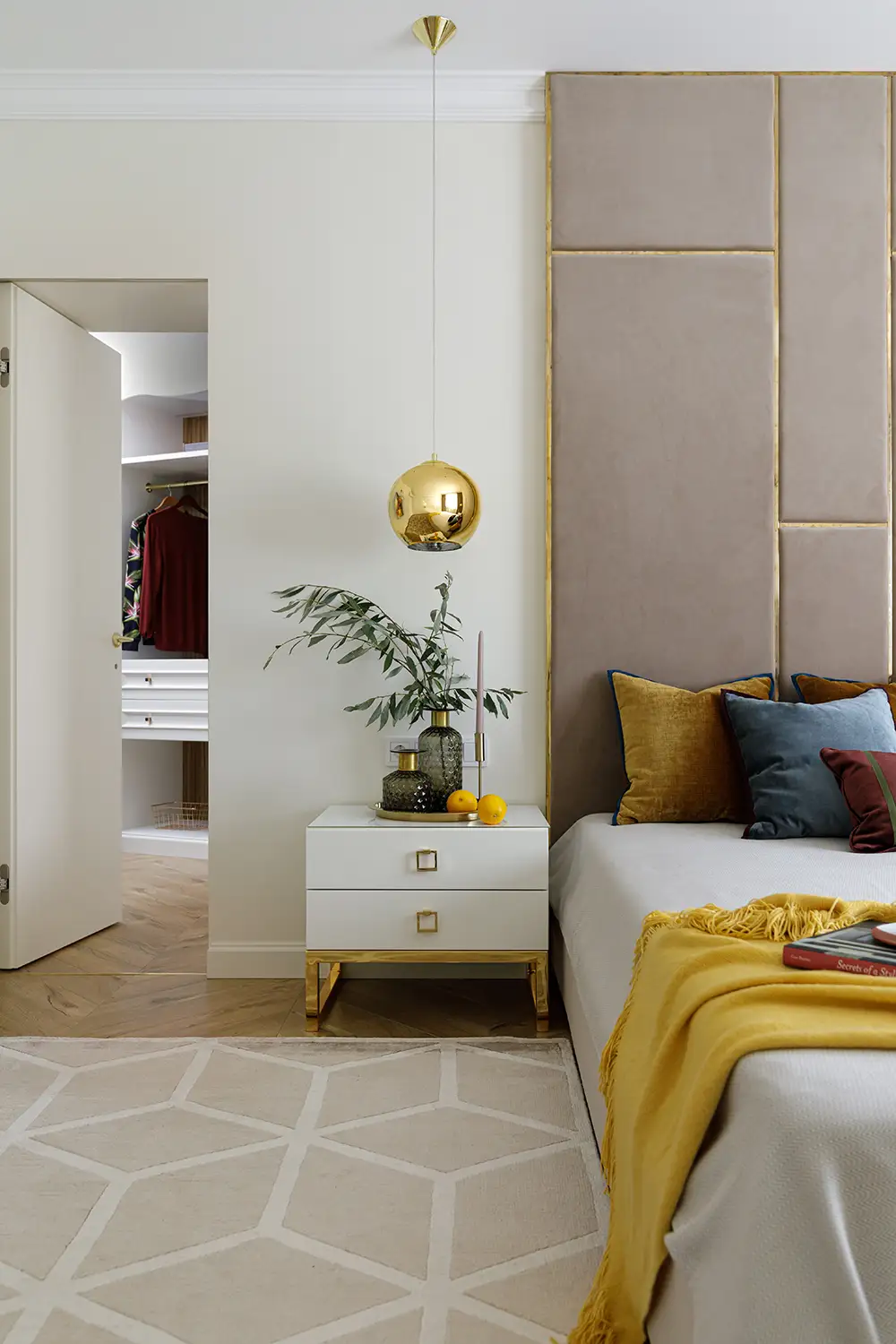 Ковер Grid в спальне