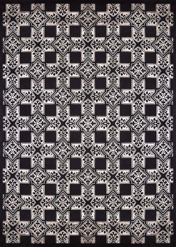 Современный Индийский ковер Palace №3563 429x301cm из шерсти и бамб. шелка в стиле неоклассика