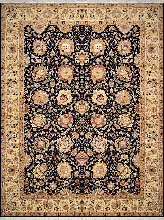 Шерстяной Индийский ковер Agra №1072 365x275cm