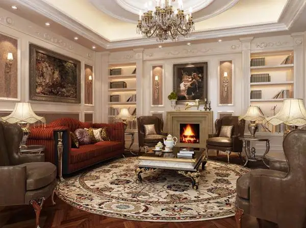 Круглый ковер в интерьере