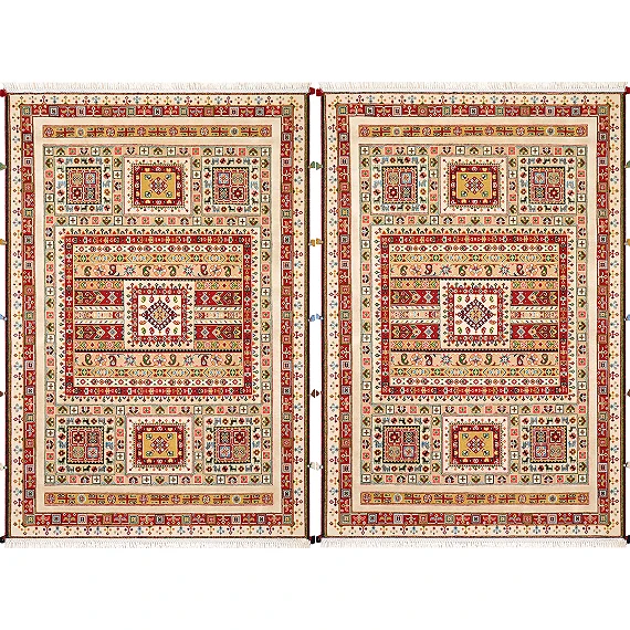 Безворсовый Индийский ковер Sirjan №3674 181x127cm из шерсти