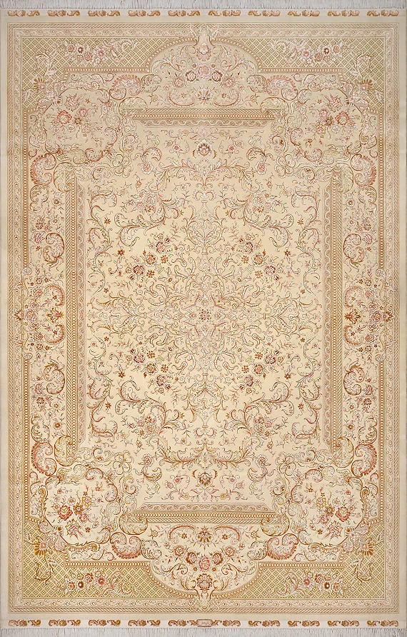 Современный Турецкий ковер Aubusson №1878 314x206cm из шерсти и шелка в стиле неоклассика