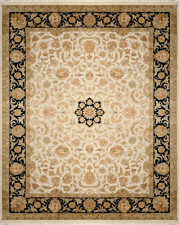 Индийский Rajastan ковер №1912 304x244cm из шелка и шерсти