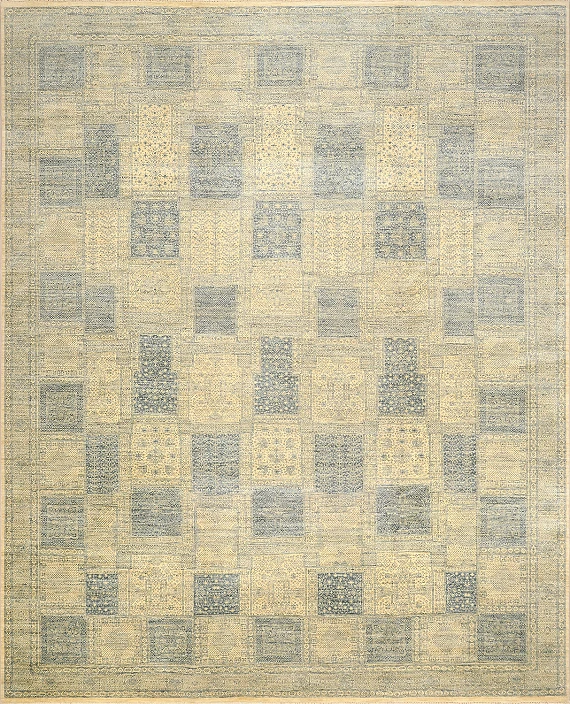 Современный Индийский ковер Madras №1180 305x245cm из шерсти в стиле неоклассика
