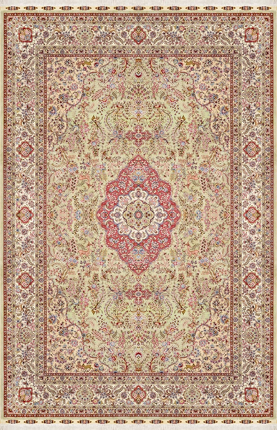 Шелковый Индийский ковер Medallion №1656 280x186cm