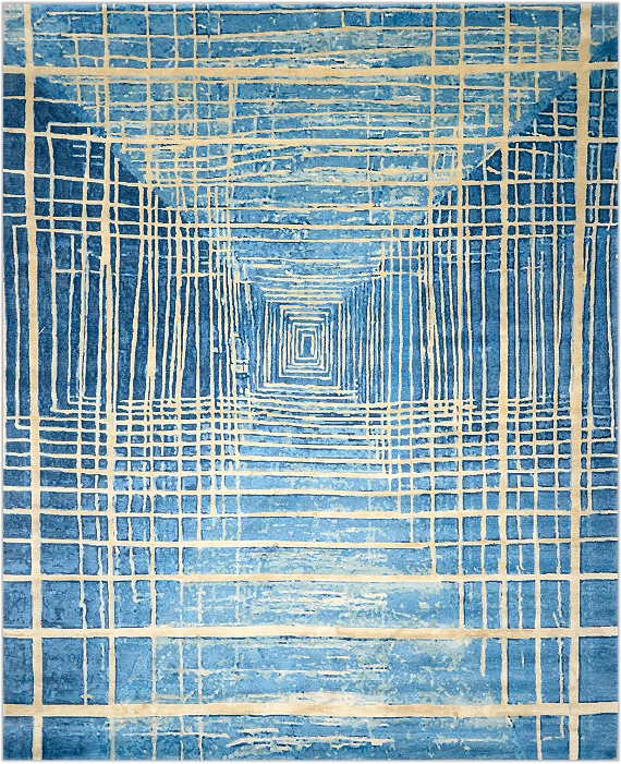 Непальский Twilight Zone ковер №3713 301x246cm из шелка и шерсти