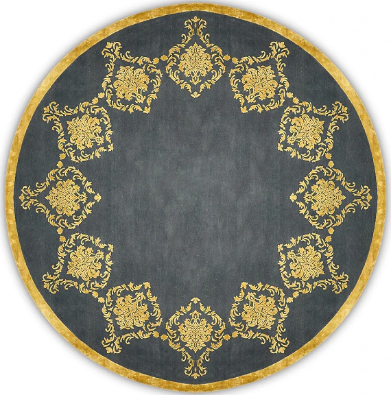 Индийский Damask Frame ковер №3716 300x300cm из шелка и шерсти