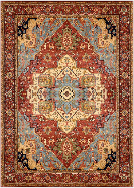 Шерстяной Индийский ковер Serapi №3751 428x300cm