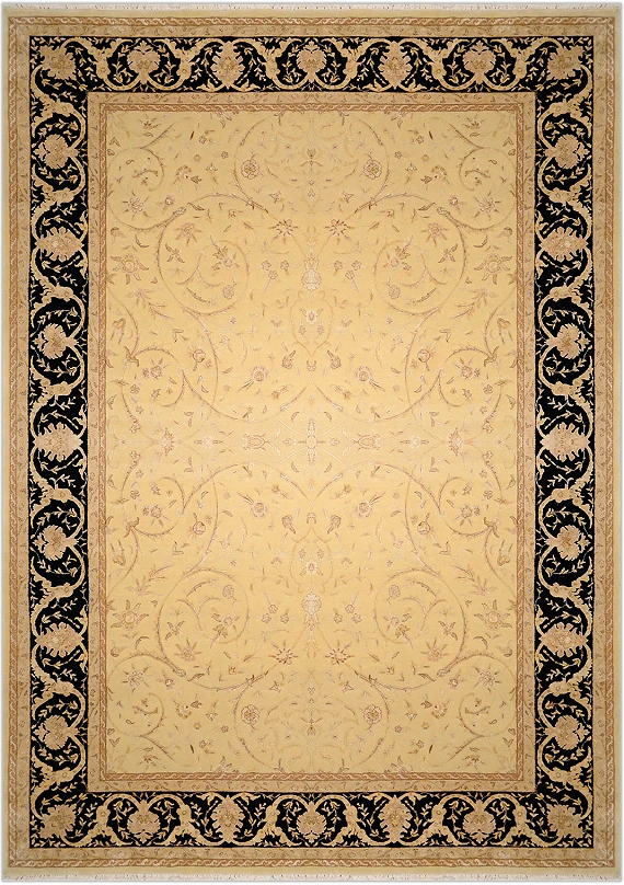 Современный Индийский ковер Renaissance №2106 372x270cm из шерсти и шелка в стиле неоклассика