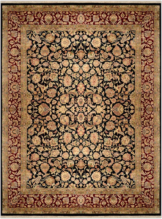 Индийский Rajastan ковер №1858 302x237cm из шелка и шерсти