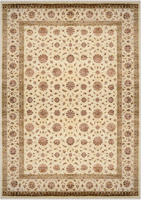 Индийский Tabrizi ковер №1963 419x300cm из шелка и шерсти