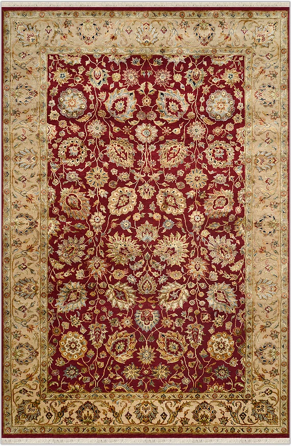 Индийский Rajastan ковер №1866 278x182cm из шелка и шерсти