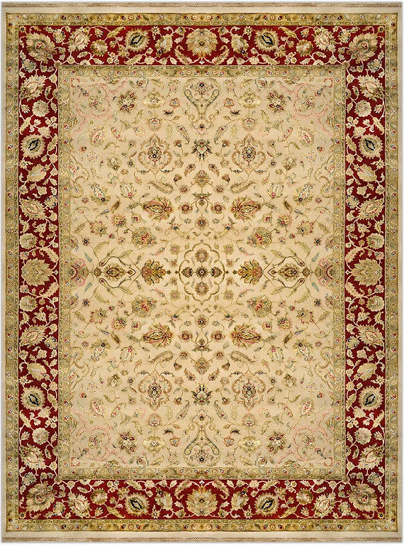 Индийский Rajastan ковер №1852 365x275cm из шелка и шерсти