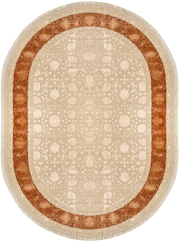Современный Индийский ковер Rajastan Neo №2133 237x172cm из шерсти и шелка в стиле неоклассика