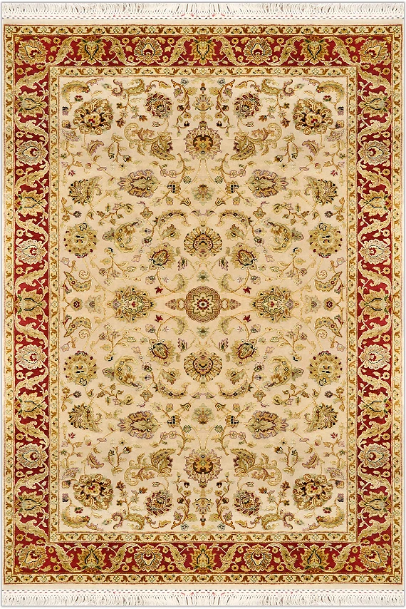 Индийский Rajastan ковер №1917 183x122cm из шелка и шерсти