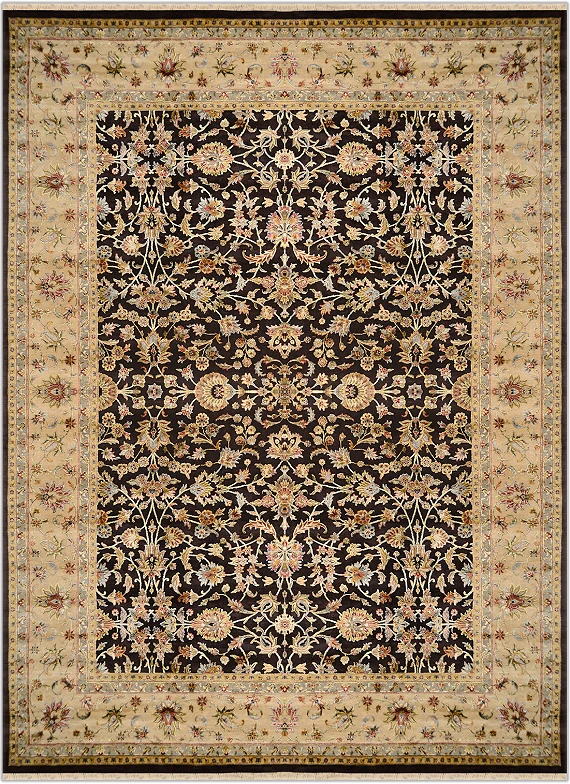 Индийский Rajastan ковер №1876 370x276cm из шелка и шерсти