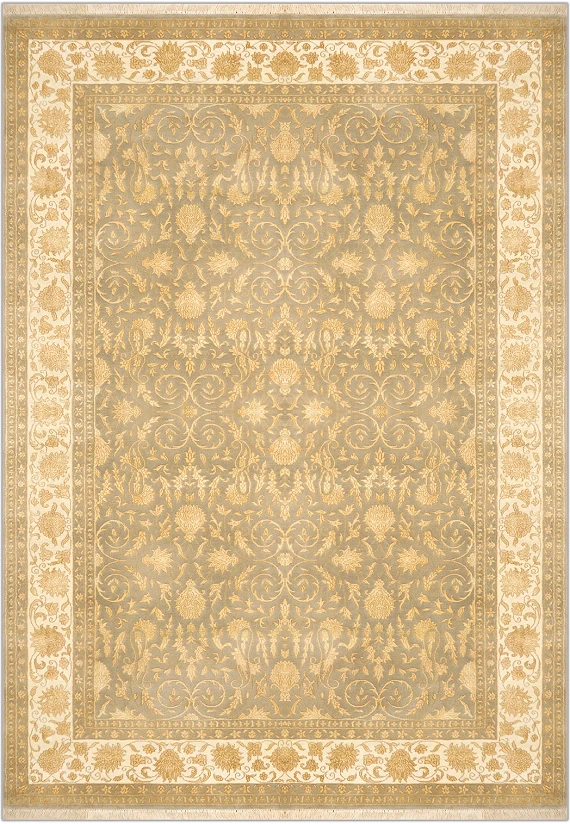 Современный Индийский ковер Renaissance №2045 284x193cm из шерсти и шелка в стиле неоклассика