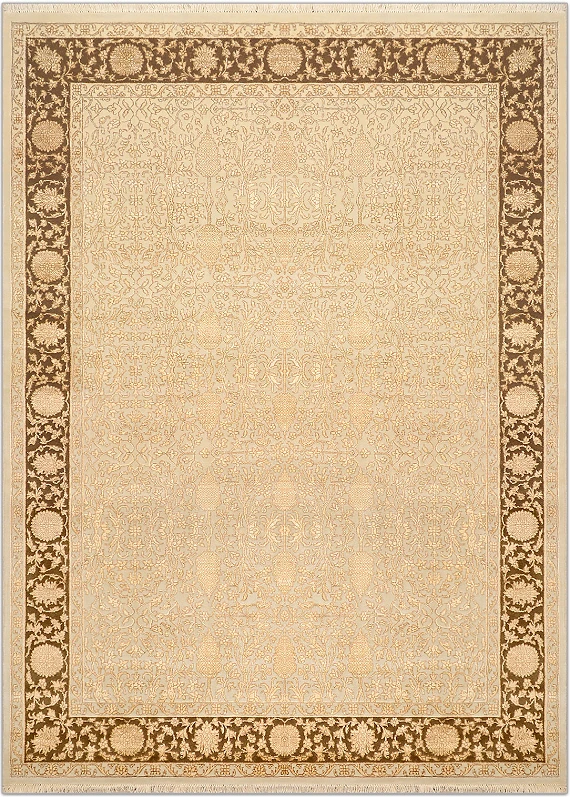 Современный Индийский ковер Rajastan Neo №2018 230x168cm из шерсти и шелка в стиле неоклассика