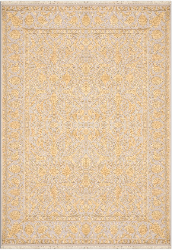 Современный Индийский ковер Renaissance №2049 231x168cm из шерсти и бамб. шелка в стиле неоклассика