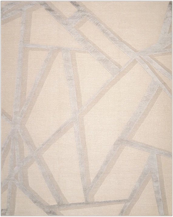 Безворсовый Индийский ковер Rodas №2919 274x182cm из льна и бамб. шелка